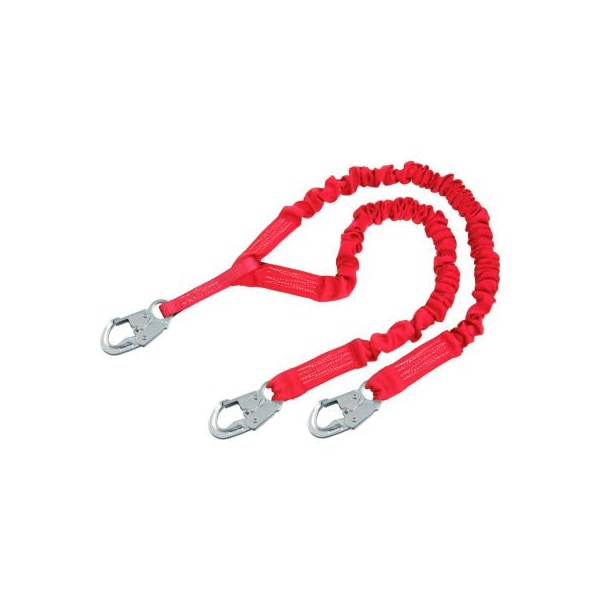 3M Dbi-Sala PRO Stretch 100% Tie-off Shock-absorbing Lanyard, 6 ft Length, Snap Hook, 2 Leg(s) 1340141 - main